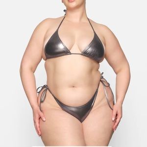 Skim metallic bikini set both in a size small